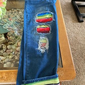 MissLook patch jeans.Size 3x:Equivalent to size 18